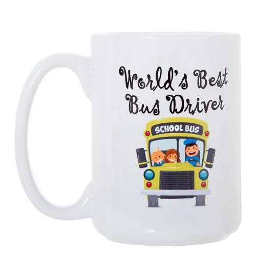 world's best bus driver mug gift idea