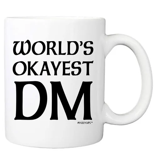 world's okayest DM mug gift