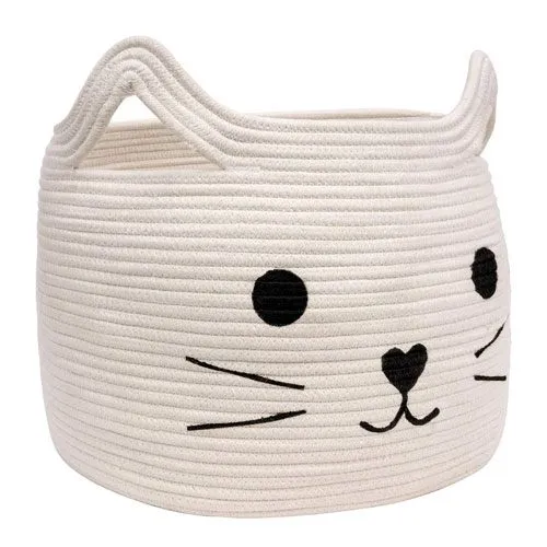 woven cat storage basket