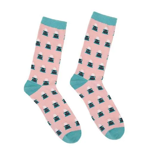 writer life typewriter socks