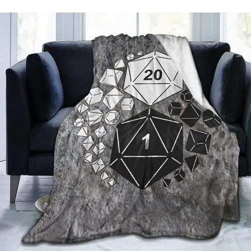 ying yang dice blanket